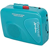 ByronStatics Portable Cassette Players Recorders FM AM Radio Walkman Tape Player Built In Mic External Speakers Manual…