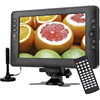 Tyler 10” Portable TV LCD Monitor 1080P Rechargeable Lithium Battery Operated, 3 Antenna, HDMI, SD, USB, RCA, FM Radio…