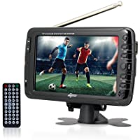 Axess 7-Inch AC/DC, LCD TV with ATSC Tuner, Rechargeable Battery and USB/SD Inputs, TV1703-7
