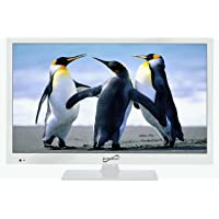 Supersonic SC-1311 White 13.3-Inch LED Widescreen HDTV 1080p Television with HDMI Input