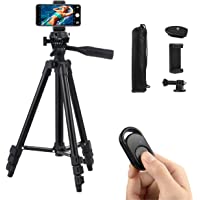 Polarduck Camera Mount Phone Tripod Stand: 42-Inch 106cm Lightweight Travel Tripod for iPhone with Remote & Phone Holder…