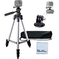 50" Aluminum Camera Tripod with Built in Bubble Level Indicator for All GoPro HERO Cameras + Tripod Mount & an…