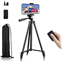Phone Tripod, CAMVION 42 inch Tripod for iPhone, Aluminum Lightweight Tripod Stand with Phone Holder Remote Shutter…