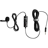 BOYA BY-M1 3.5mm Electret Condenser Microphone with 1/4" adapter for Smartphones iPhone DSLR Cameras PC