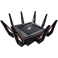 ASUS ROG Rapture WiFi 6 Gaming Router (GT-AX11000) - Tri-Band 10 Gigabit Wireless Router, 1.8GHz Quad-Core CPU, WTFast…