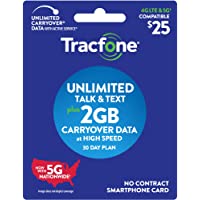 Tracfone $25 Unlimited Talk, Text, 2GB Data - 30 Day Smartphone Plan