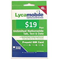 Lycamobile USA Prepaid Sim Cards Include 30 Days Service Plan ($19)
