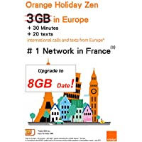 Orange Holiday Europe - 3GB Internet Data in 4G/LTE (Currently 12GB Promotion) + 30mn + 200 Texts from 30 Countries in…