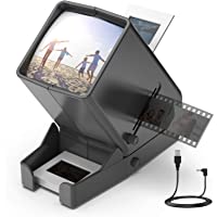 LED Lighted Illuminated Viewing for 35mm Slide and Positive Film Negatives,3X Magnification,USB Powered,Slide and Film…