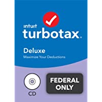 TurboTax Deluxe 2021 Tax Software, Federal Tax Return Only with Federal E-file [Amazon Exclusive][PC/Mac Disc]