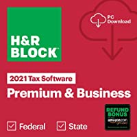 H&R Block Tax Software Premium & Business 2021 with 3% Refund Bonus Offer (Amazon Exclusive) | [PC Download]