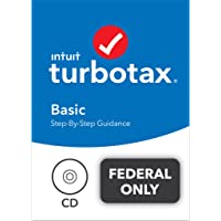 TurboTax Basic 2021 Tax Software, Federal Tax Return Only with E-file [PC/Mac Disc]