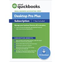 QuickBooks Desktop Pro Plus 2022 Accounting Software for Small Business 1-Year Subscription with Shortcut Guide [PC…