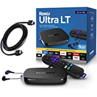 Roku Ultra LT 4K/HDR/HD Streaming Player with Enhanced Voice Remote, Ethernet, MicroSD with Premium 6FT 4K Ready HDMI…