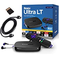 Roku Ultra LT (4K/HDR/HD) Streaming Player with Enhanced Voice Remote, Ethernet W/Premium 6FT 4K Ready HDMI Cable & 64GB…