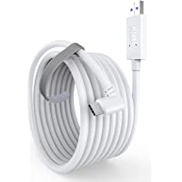 [Upgraded Version] KIWI design USB C Link Cable for Oculus/Meta Quest 2, 16 Feet/5M, Light Gray, with Signal Amplifier