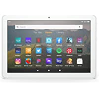 Fire HD 8 tablet, 8" HD display, 32 GB, latest model (2020 release), designed for portable entertainment, White