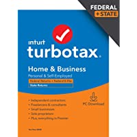 [Old Version] TurboTax Home & Business Desktop 2020 Tax Software, Federal and State Returns + Federal E-file [Amazon…