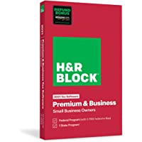 H&R Block Tax Software Premium & Business 2021 with 3% Refund Bonus Offer (Amazon Exclusive) [Physical Code by Mail]