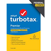 [Old Version] TurboTax Premier 2020 Desktop Tax Software, Federal and State Returns + Federal E-file [Amazon Exclusive…