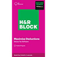 H&R Block Tax Software Deluxe 2020 with 3.5% Refund Bonus Offer (Amazon Exclusive) [PC Download] [Old Version]
