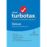 [Old Version] TurboTax Deluxe + State 2019 Tax Software [Mac Download]