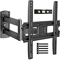 PERLESMITH TV Wall Mount Bracket Full Motion Single Articulating Arm for Most 32-55 inch LED LCD OLED Flat/Curved Screen…