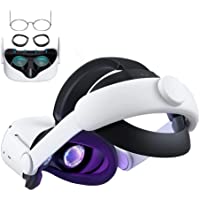 KIWI design Upgraded Elite Strap for Oculus Quest 2 and Integrated Glasses Spacer for Oculus Quest 2/ Quest/Rift S Anti…