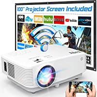 TMY WiFi Projector with 100″ Screen, 180 ANSI Brightness [Over 7500 Lumens], 1080P Full HD Enhanced Portable Projector…