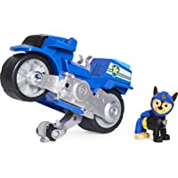 Paw Patrol, Moto Pups Chase’s Deluxe Pull Back Motorcycle Vehicle with Wheelie Feature and Toy Figure
