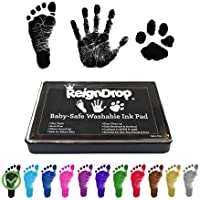 ReignDrop Ink Pad For Baby Footprint, Handprint, Create Impressive Keepsake Stamp, Non-Toxic and Acid-Free Ink, Easy To…