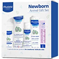 Mustela Newborn Arrival Gift Set - Baby Skincare & Bath Time Essentials - Natural & Plant Based - 5 Items Set