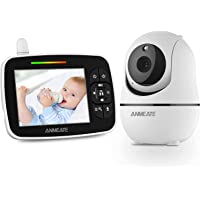 Baby Monitor with Remote Pan-Tilt-Zoom Camera, 3.5” Large Display Video Baby Monitor with Camera and Audio |Infrared…