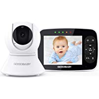 Baby Monitor with Remote Pan-Tilt-Zoom Camera|Keep Babies Safe with 3.5” Large Screen, Night Vision, Talk Back, Room…