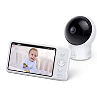 eufy Security, SpaceView Pro 720p Video Baby Monitor with 5’’ Screen, Two-Way Audio, Pan & Tilt, 5200mAh Battery, Night…