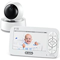 Baby Monitor with Camera and Audio, Video Baby Monitor with 5" LCD Screen, 720p HD Resolution, Remote PTZ, Two-Way Talk…