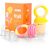 NatureBond Baby Food Feeder/Fruit Feeder Pacifier (2 Pack) - Infant Teething Toy Teether | Includes Additional Silicone…