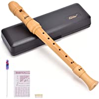 Eastar Recorder Instrument for Kids Soprano Recorder Descant Baroque for Adults Beginners C Key 3 Piece Maple Wood…