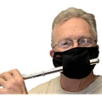KYT Music Double-layer Flute Mask with Hole,Washable and Reusable,Ideal for Playing Flute,Piccolo,Drinks with Straw…
