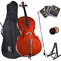 Mendini By Cecilio Cello - Musical Instrument For Kids & Adults - Cellos Kit w/Bow, Stand, Bag - Stringed Music…