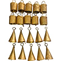 DIYANA IMPEX Vintage Indian Tin Bells Rustic Chime Vintage Jingle Bell Cow Bells Christmas Tree Crafts Decoration