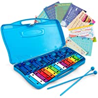 Costzon 25-Note Xylophone w/Case, Colorful Musical Toy w/Clear Tuned Metal Keys, 2 Child-Safe Mallets, Perfectly Tuned…