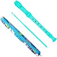 Descant Soprano Recorder Music Recorder Instrument For Kids Flute Kids Recorder With Cleaning Rod + Case Bag (Green)