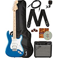 Fender Squier Affinity Stratocaster HSS Bundle with Frontman 10G Amplifier, Gig Bag, Instrument Cable, Tuner, Strap…