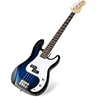 MUSTAR Electric Bass Guitar, Full Size 4 String, 46 Inches Right Handed P Bass Kit with Strap, Bag, Fingerboard Cable…