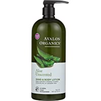 Avalon Organics Natural Hand & Body Lotion, Aloe Unscented, 32 Oz