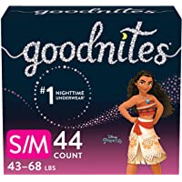 Goodnites Nighttime Bedwetting Underwear, Girls' S/M (43-68 lb.), 44 Ct