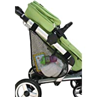 J.L. Childress Side Sling, Universal Fit Stroller Mesh Cargo Net and Organizer, Extra Stroller Storage Space, Non-Slip…
