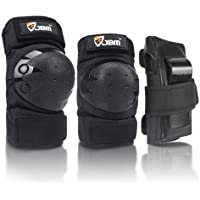 JBM Adult/Child Knee Pads Elbow Pads Wrist Guards 3 in 1 Protective Gear Set for Multi Sports Skateboarding Inline…