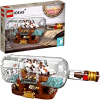 LEGO Ideas Ship in a Bottle 92177 Expert Building Kit, Snap Together Model Ship, Collectible Display Set and Toy for…